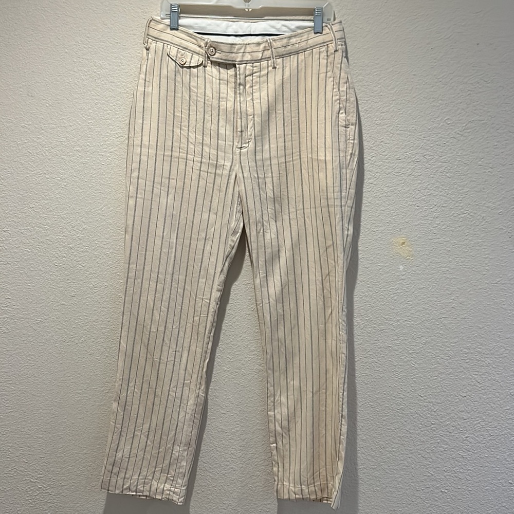 Ralph Lauren Blue Label Cream Striped Pants